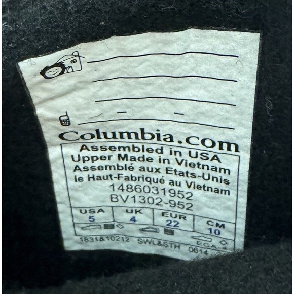 Columbia Baby Girls Size 5 Powderbug Pink/Black Waterproof Snow Boots NWOB - Picture 6 of 6